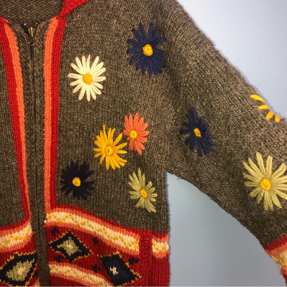 Bolli Importz Women’s size Med 100% Wool zip up sweater - Picture 3 of 15